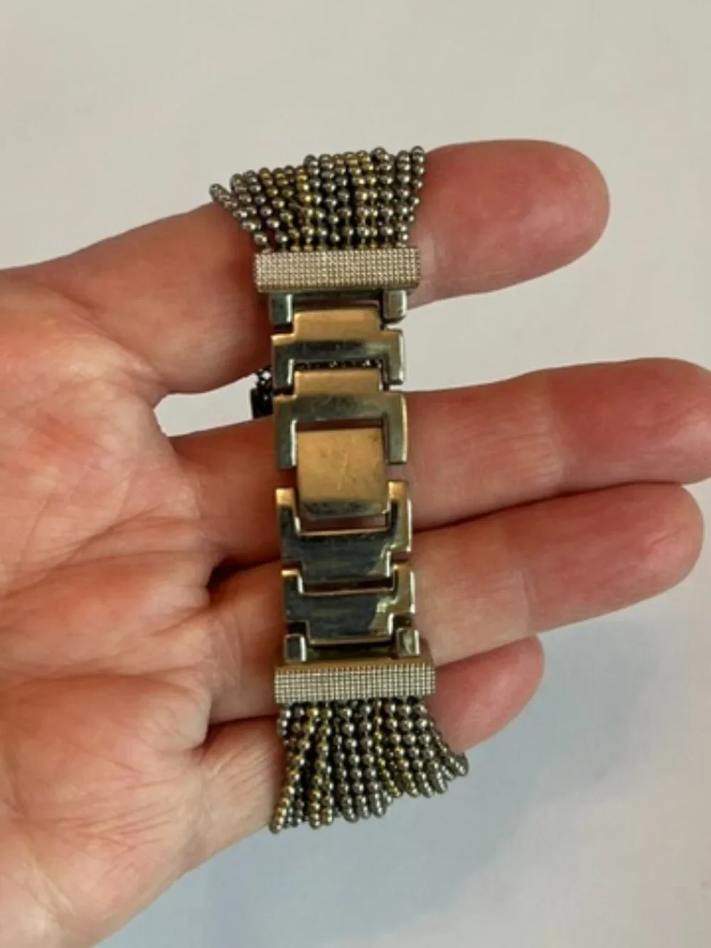 CHICO'S | Multi-Strand Beaded Chain Bracelet Watch Vintage-NEW Battery